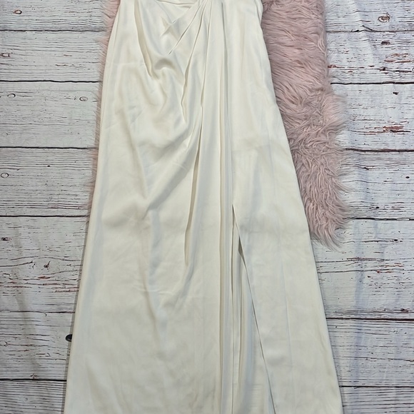 NWT Jenny Packham Crepe Column Gown Maxi Dress Draped Cocktail JP1013 - Picture 9 of 10